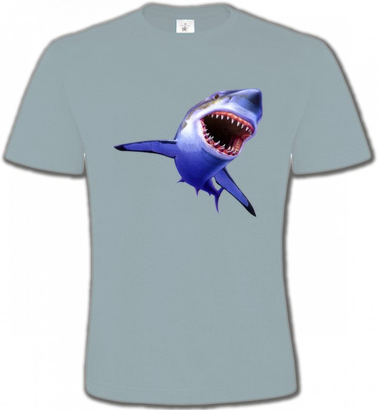 T-Shirts Col Rond Unisexe Aquatique Requin
