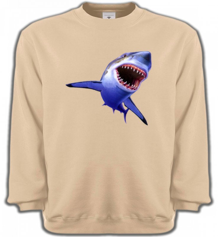 Sweatshirts Unisexe Aquatique Requin