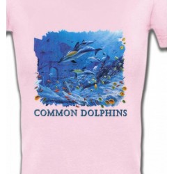 T-Shirts Aquatique Dauphins qui chassent un banc de poisson (K2)