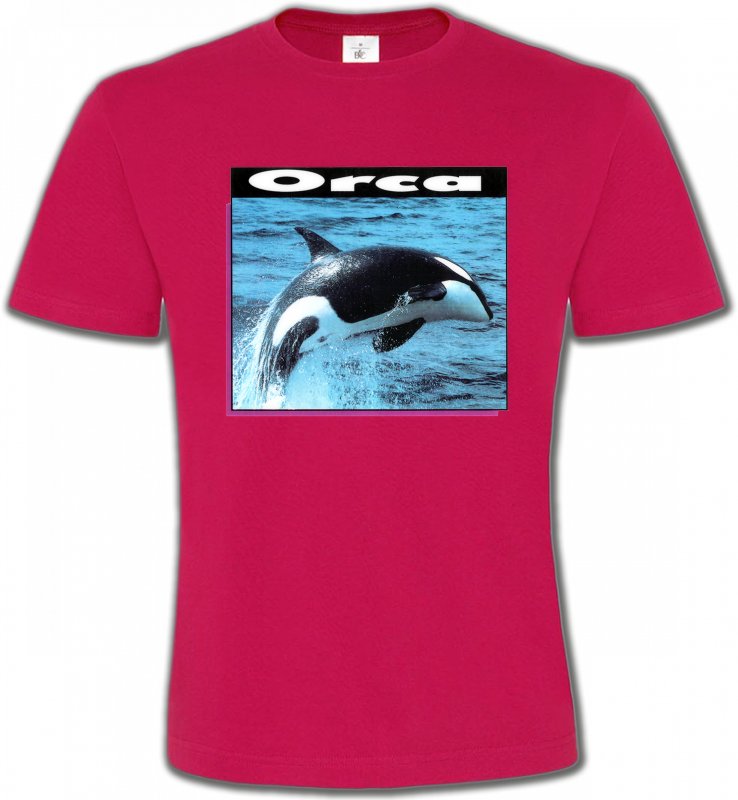 T-Shirts Col Rond Unisexe Aquatique Orque (I3)