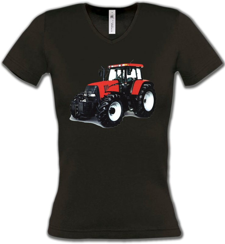T-Shirts Col V Femmes Tracteurs Tracteur CVX1170 (Y)