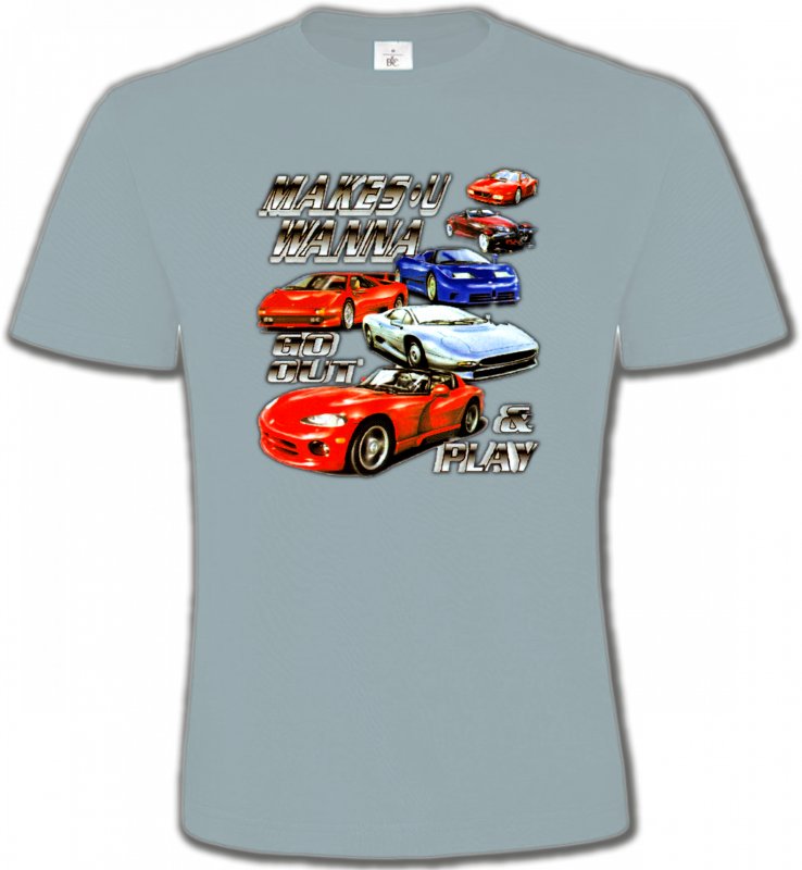 T-Shirts Col Rond Unisexe Voitures Voiture Passion (O)