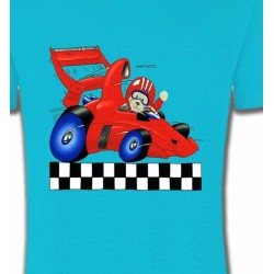 T-Shirts T-Shirts Col Rond Enfants Nounours dans voiture de course (K2)
