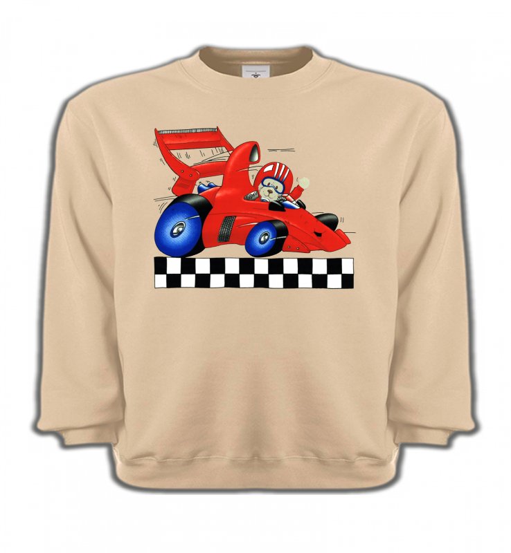 Sweatshirts Enfants Enfants Nounours dans voiture de course (K2)