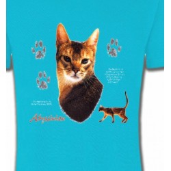 T-Shirts T-Shirts Col Rond Unisexe Chat Abyssin (P)