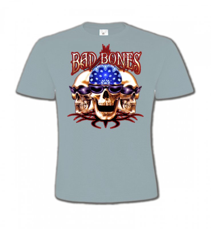 T-Shirts Col Rond Enfants Tribal Métal Celtique Bad Bones