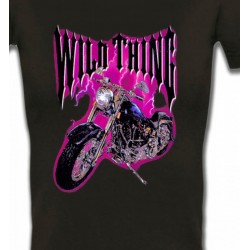 T-Shirts T-Shirts Col V Femmes Moto Wild Thing