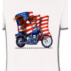 T-Shirts T-Shirts Col Rond Enfants Aigle et moto américaine