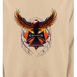 Sweatshirts Tribal Métal Celtique Croix choppers et ailes (Bikers)