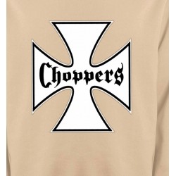 Sweatshirts Motos Croix Choppers blanche (Bikers)