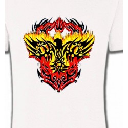 T-Shirts Motos Aigle tribal aigle flamme