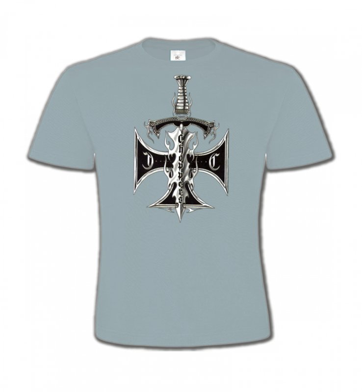 T-Shirts Col Rond Enfants Tribal Métal Celtique Dague et croix choppers (A3)