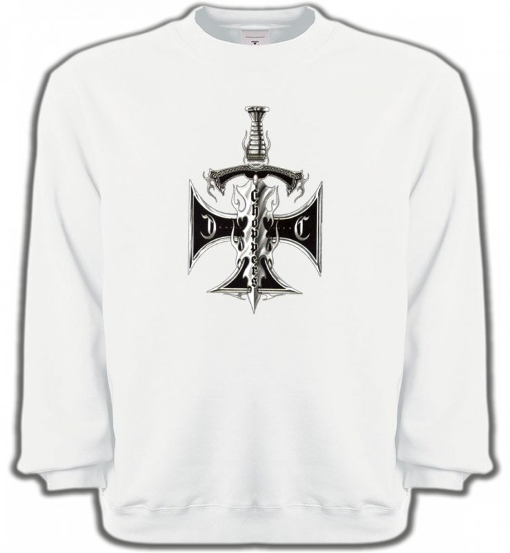Sweatshirts Unisexe Tribal Métal Celtique Dague et croix choppers (A3)