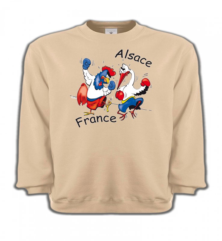 Sweatshirts Enfants Humour/amour coq France  cigogne Alsace