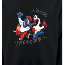 Sweatshirts Humour/amour coq France  cigogne Alsace