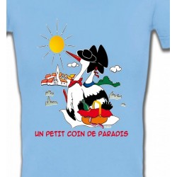 T-Shirts T-Shirts Col V Femmes T-Shirt Un petit coin de paradis Alsace