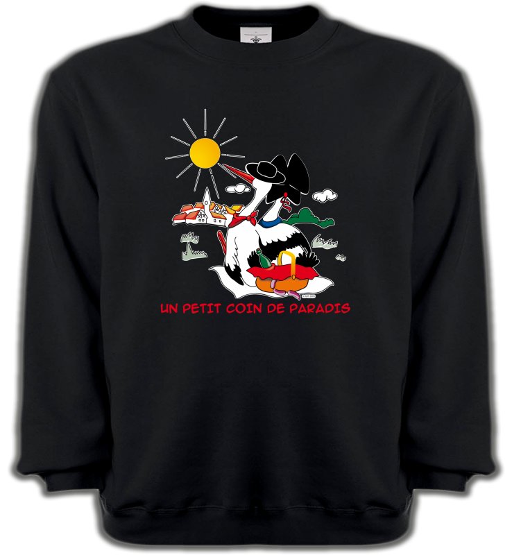 Sweatshirts Unisexe Alsace  souvenir T-Shirt Un petit coin de paradis Alsace