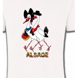T-Shirts Alsace  souvenir Couple De Cigogne