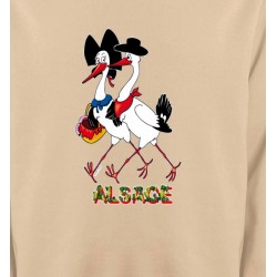 Sweatshirts Alsace  souvenir Couple De Cigogne