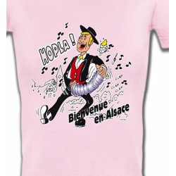 T-Shirts Alsace  souvenir Hopla Bienvenue en Alsace