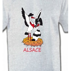 T-Shirts Alsace  souvenir Nid de Cigogne