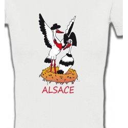 T-Shirts Alsace  souvenir Nid de Cigogne