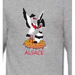 Sweatshirts Alsace  souvenir Nid de Cigogne