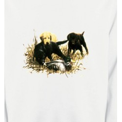 Sweatshirts Chasse Labradors qui jouent (Y)