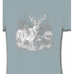 T-Shirts Chasse Cerf (blanc)
