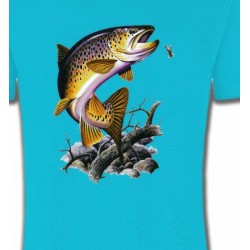 T-Shirts Chasse et Pêche Truite saumonée
