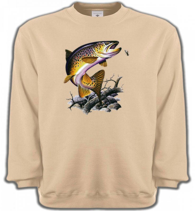 Sweatshirts Unisexe Pêche Truite saumonée