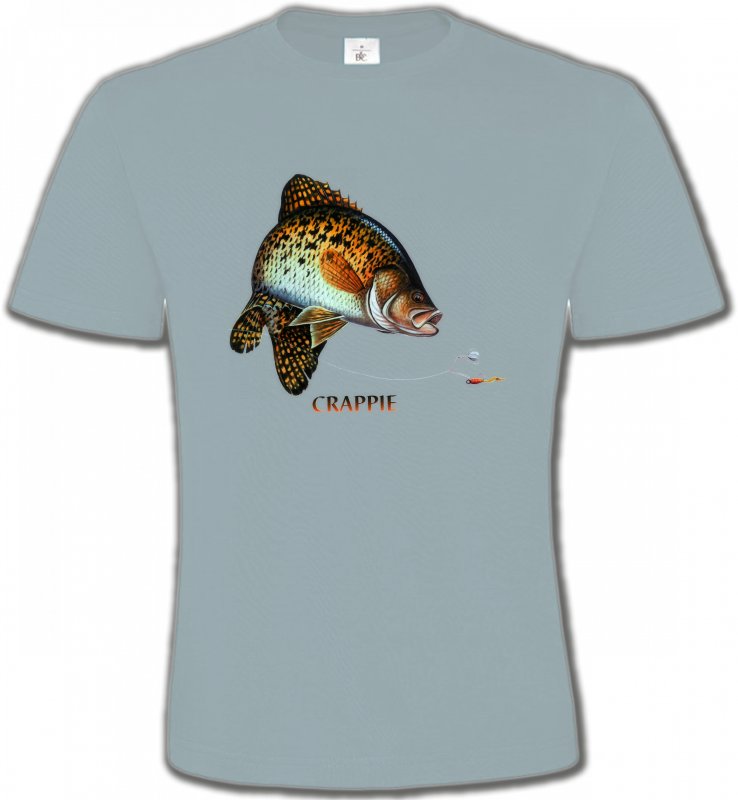T-Shirts Col Rond Unisexe Pêche Crappie