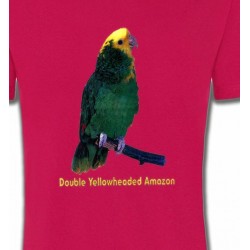 T-Shirts T-Shirts Col Rond Unisexe Perroquet Amazone à double front jaune (H)