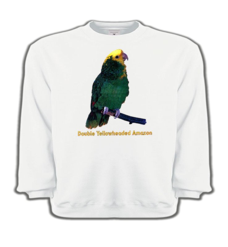 Sweatshirts Enfants oiseaux exotiques Perroquet Amazone à double front jaune (H)