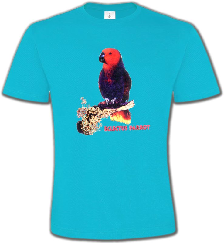 T-Shirts Col Rond Unisexe oiseaux exotiques Perroquet Electus femelle (I)