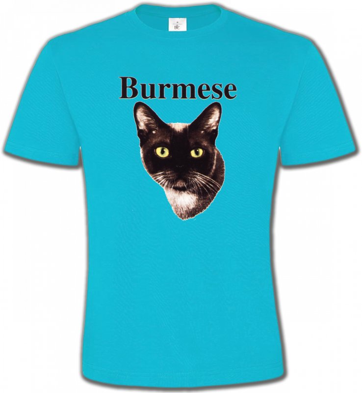 T-Shirts Col Rond Unisexe Races de chats Chat Burmese