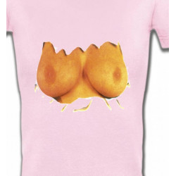 T-Shirts T-Shirts Col V Femmes Seins nus