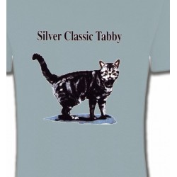 T-Shirts T-Shirts Col Rond Unisexe Chat tigré gris (Y)