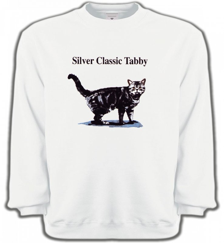 Sweatshirts Unisexe Races de chats Chat tigré gris (Y)