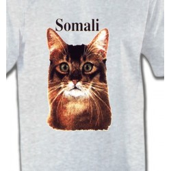 T-Shirts T-Shirts Col Rond Unisexe Chat Somali (X)