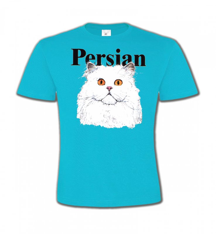 T-Shirts Col Rond Enfants Races de chats Chat Persan (H2)
