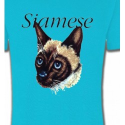 T-Shirts T-Shirts Col Rond Unisexe Chat siamois (K2)