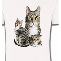 T-Shirts T-Shirts Col Rond Enfants Chats tigré gris (M2)
