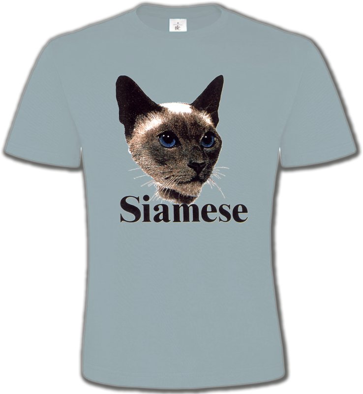 T-Shirts Col Rond Unisexe Races de chats Chat Siamois (J2)