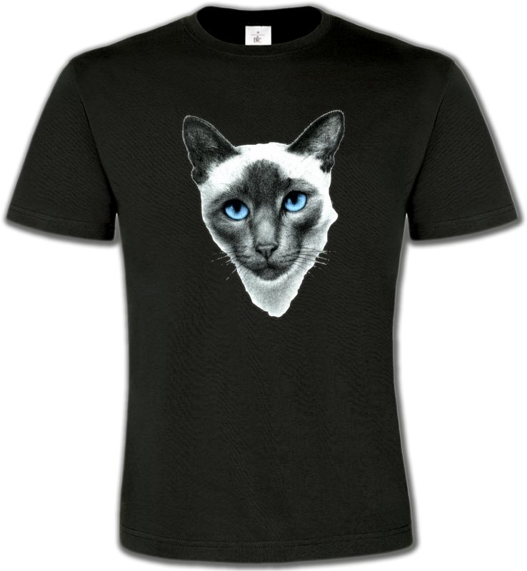 T-Shirts Col Rond Unisexe Races de chats Chat Siamois (F2)