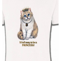 T-Shirts T-Shirts Col Rond Enfants Chat Princesse (y3)