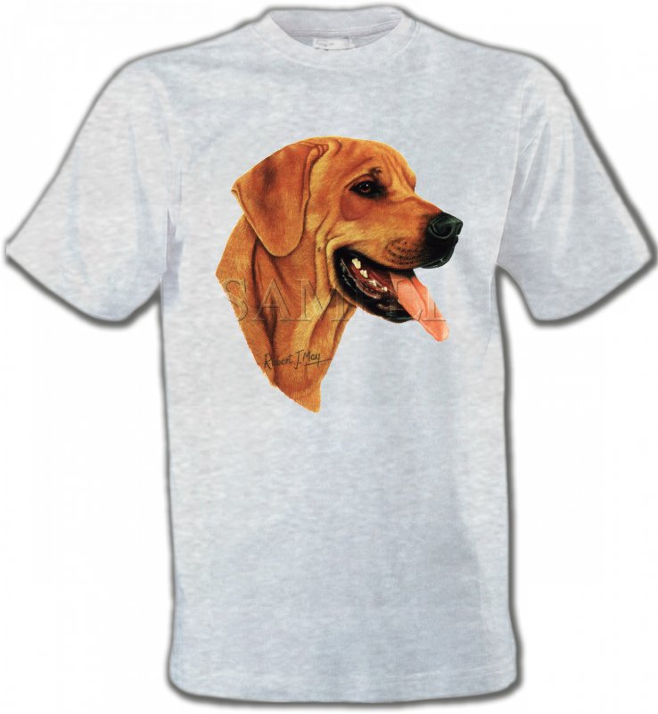 T-Shirts Col Rond Unisexe Labrador Labrador sable (J)