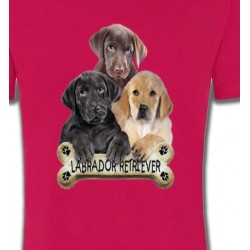 T-Shirts Races de chiens Bébé labrador noir chocolat et sable (P)