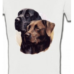 T-Shirts Labrador Labrador noir et chocolat (A)