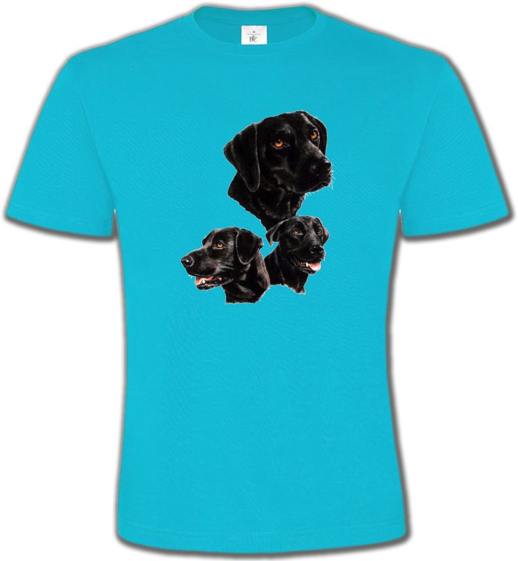 T-Shirts Col Rond Unisexe Labrador Labrador noir (B)